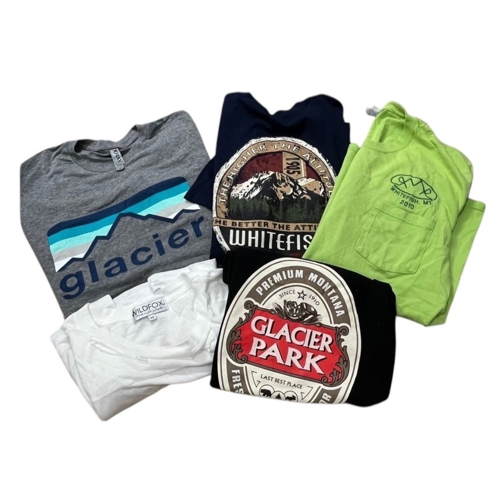 Glacier National Park‎ Montana T Shirt Bundle Mens Size M Graphic Tee Lot